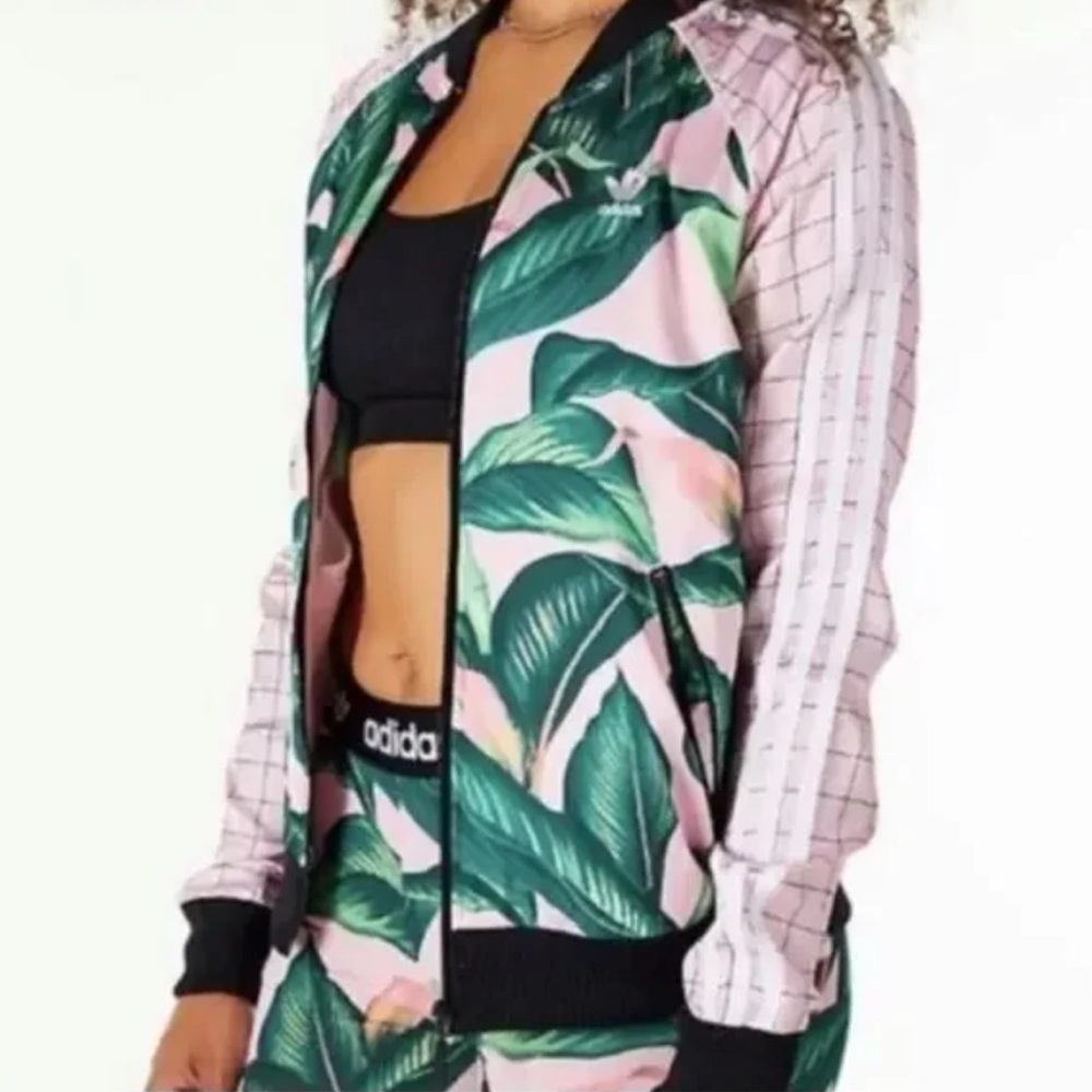 Adidas x Farm Rio Tropical Leaf Bomber Jacket - Picture 3 of 7